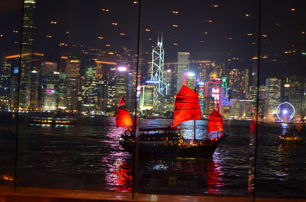 offbeat Hong Kong. Traditional Sailboat in hong kong.
