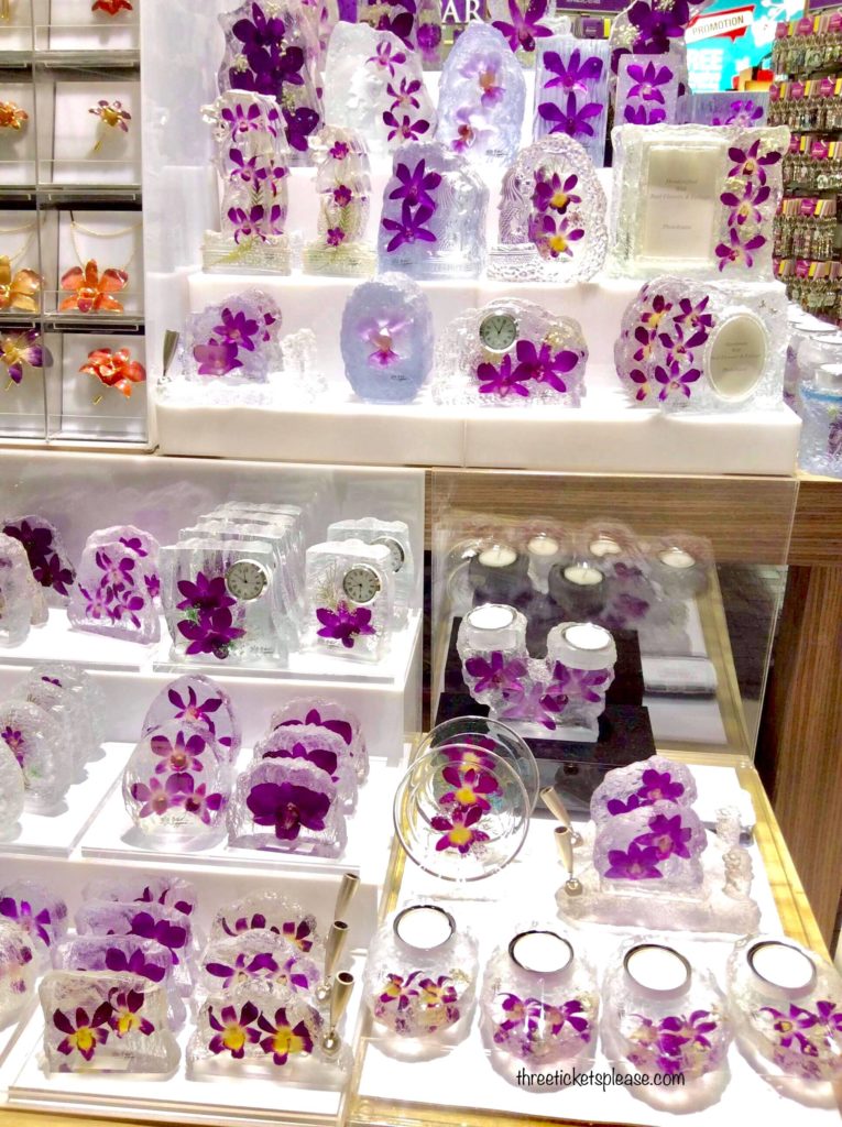 souvenirs made out of real orchids in Singapore