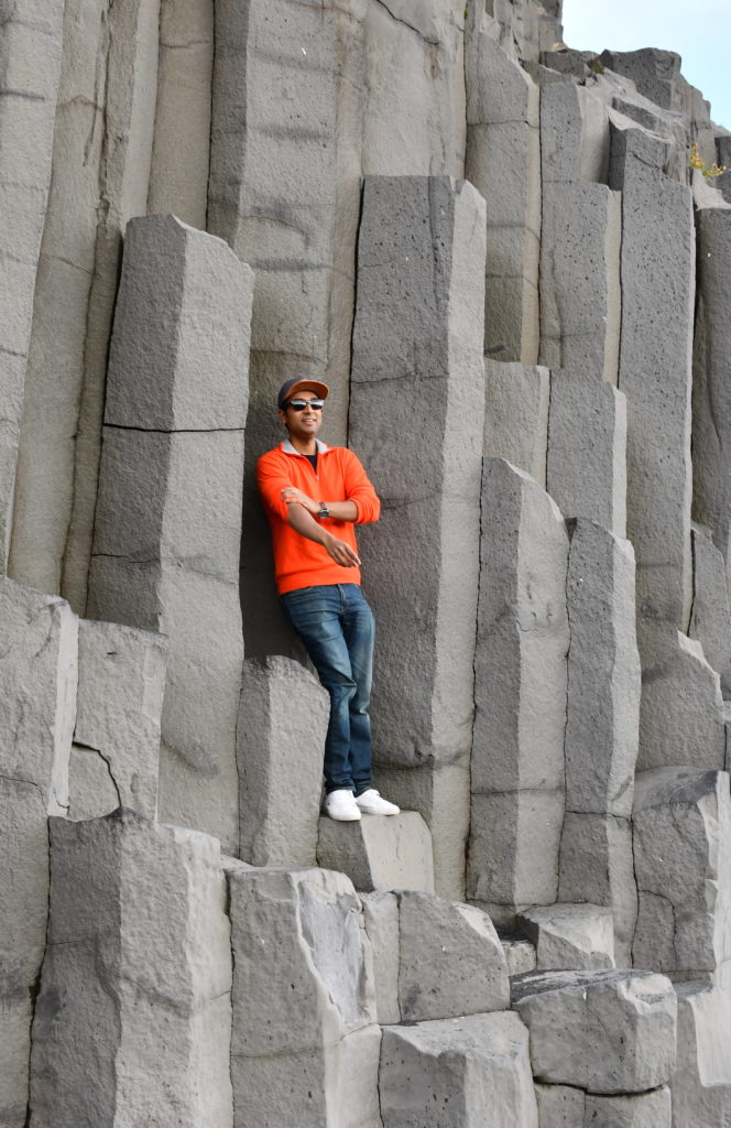 beautiful basalt columns in Iceland