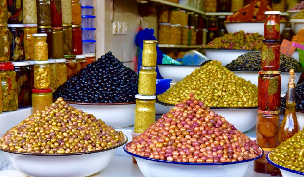 Morocco souk - condiments on sale