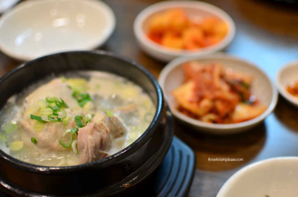 Unique things to do in Seoul - Korean Breakfast of chicken Soup and Kimchi